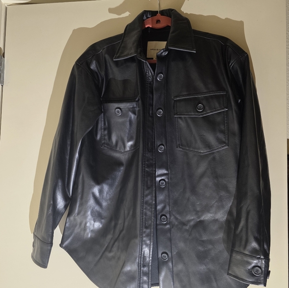 Thread & Supply Leather Button down Shirt Jacket - Picture 4 of 4